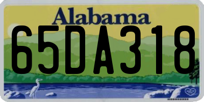 AL license plate 65DA318