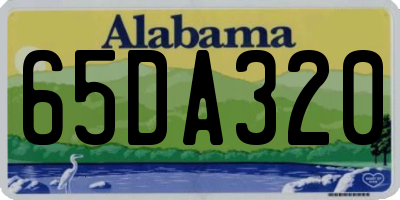 AL license plate 65DA320
