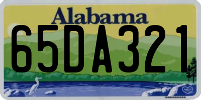 AL license plate 65DA321
