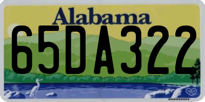 AL license plate 65DA322
