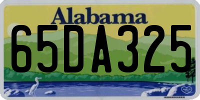 AL license plate 65DA325
