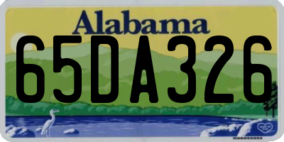 AL license plate 65DA326