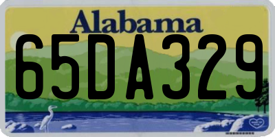 AL license plate 65DA329