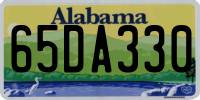 AL license plate 65DA330