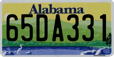AL license plate 65DA331