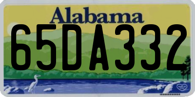 AL license plate 65DA332