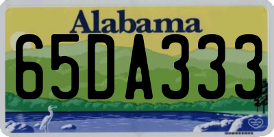 AL license plate 65DA333