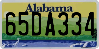 AL license plate 65DA334