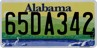AL license plate 65DA342