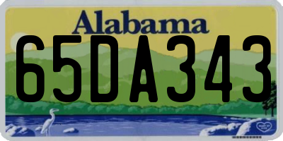 AL license plate 65DA343