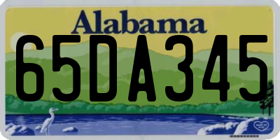 AL license plate 65DA345