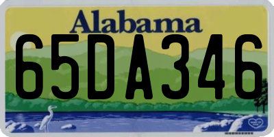 AL license plate 65DA346