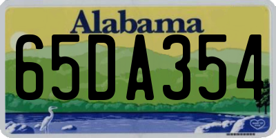 AL license plate 65DA354
