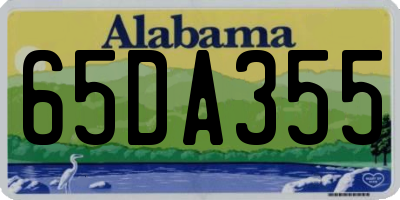AL license plate 65DA355