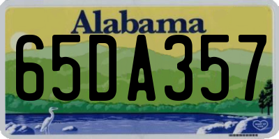 AL license plate 65DA357