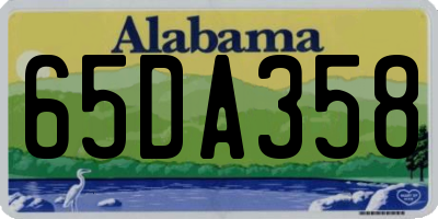 AL license plate 65DA358