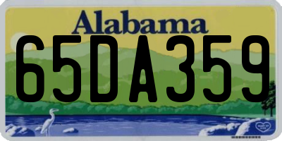 AL license plate 65DA359