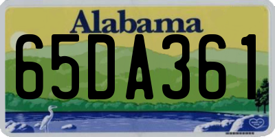 AL license plate 65DA361