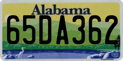 AL license plate 65DA362