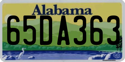 AL license plate 65DA363