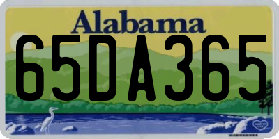 AL license plate 65DA365