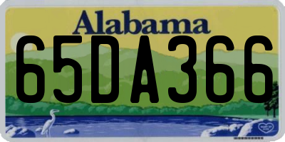 AL license plate 65DA366