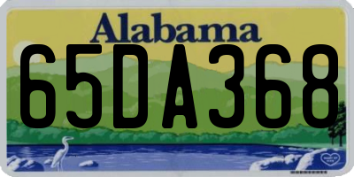 AL license plate 65DA368