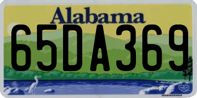 AL license plate 65DA369
