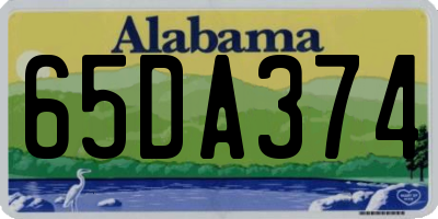 AL license plate 65DA374