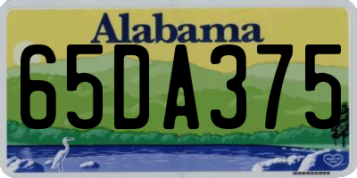 AL license plate 65DA375