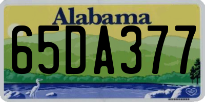 AL license plate 65DA377