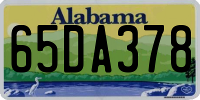 AL license plate 65DA378