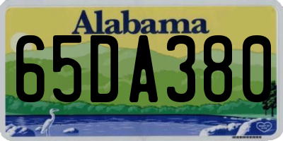 AL license plate 65DA380