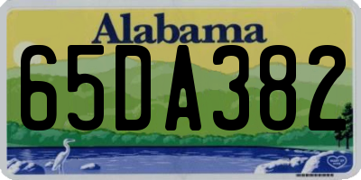 AL license plate 65DA382
