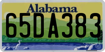 AL license plate 65DA383