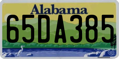 AL license plate 65DA385