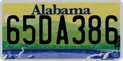 AL license plate 65DA386