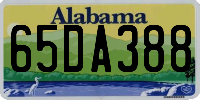 AL license plate 65DA388
