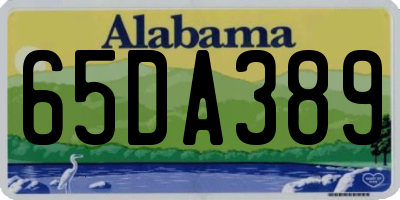 AL license plate 65DA389