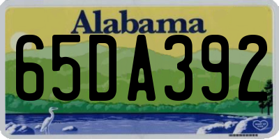AL license plate 65DA392
