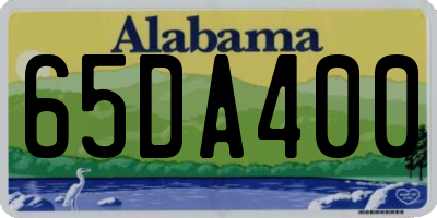 AL license plate 65DA400