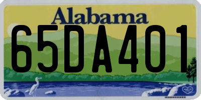 AL license plate 65DA401