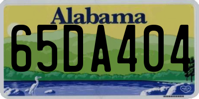 AL license plate 65DA404