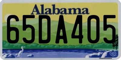 AL license plate 65DA405