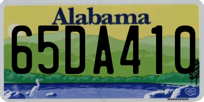 AL license plate 65DA410