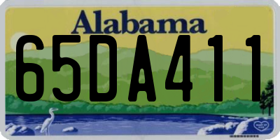 AL license plate 65DA411