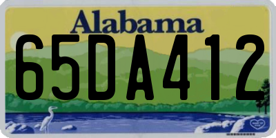 AL license plate 65DA412
