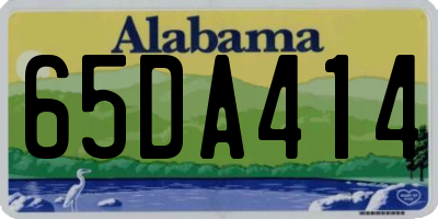 AL license plate 65DA414