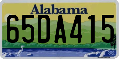 AL license plate 65DA415