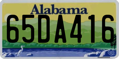 AL license plate 65DA416